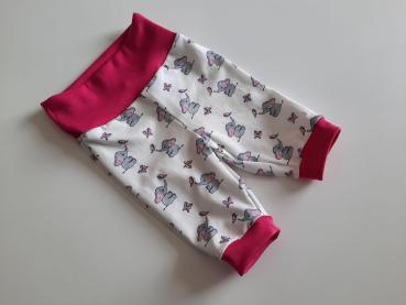 Babyhösli Elefanten Weiss-Pink